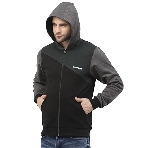 Kalt Men Full Sleeves Zipper Fleece Colour
