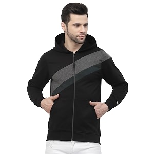 Kalt Men Full Sleeves Zipper Fleece Colour