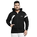 Kalt Men Full Sleeves Zipper Fleece Striped