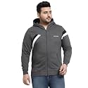 Kalt Men Full Sleeves Zipper Fleece Striped