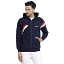 Kalt Men Full Sleeves Zipper Fleece Striped