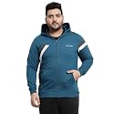 Kalt Men Full Sleeves Zipper Fleece Striped