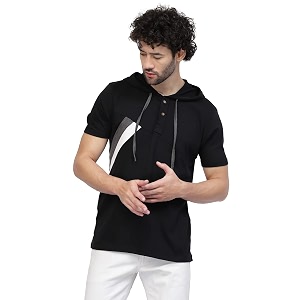 Kalt Men Half Sleeves Cotton Blend Colour