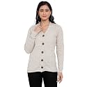 Kalt Women Full Sleeves Cable Button Acrylic
