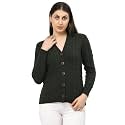 Kalt Women Full Sleeves Cable Button Acrylic