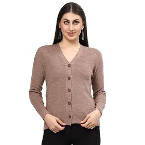 Kalt Women Full Sleeves V-Neck Design Acrylic
