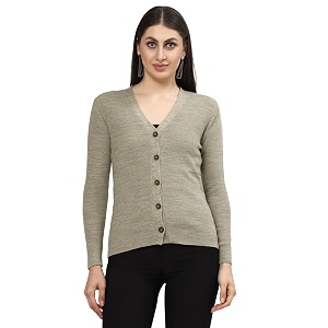 Kalt Women Full Sleeves V-Neck Design Acrylic