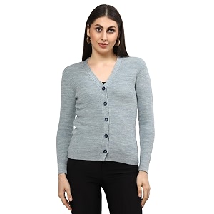 Kalt Women Full Sleeves V-Neck Design Acrylic