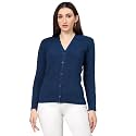 Kalt Women Full Sleeves V-Neck Design Acrylic