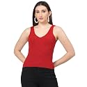 Kalt Women Knitted Ribbed Cotton Fitted Sleeveless