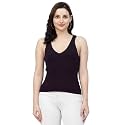 Kalt Women Knitted Ribbed Cotton Fitted Sleeveless