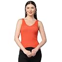 Kalt Women Knitted Ribbed Cotton Fitted Sleeveless
