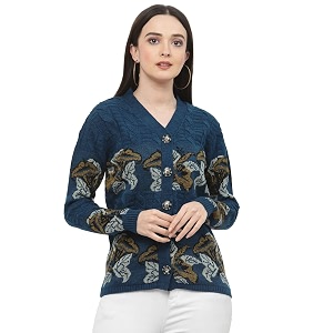 Kalt Women Sweater for Winter Woolen Acrylic
