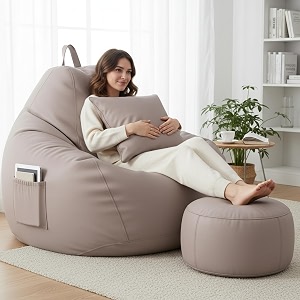 KAMS LIEU 5XL Premium Leatherette Bean Bag