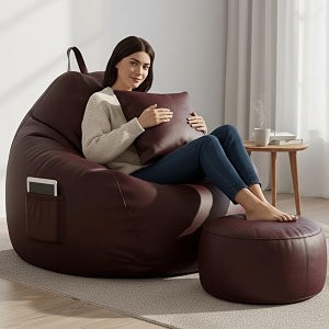 KAMS LIEU Bean Bag Chair with Footrest