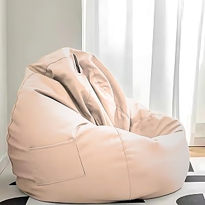 kam39s lieu faux leather 4xl bean bag cover withouit beans only color- cream