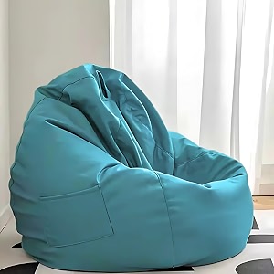 kam39s lieu faux leather 4xl bean bag cover withouit beans only color- aqua