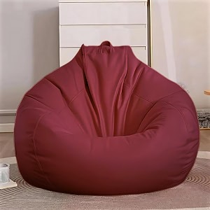 kam39s lieu faux leather 4xl bean bag cover withouit beans only color- maroon