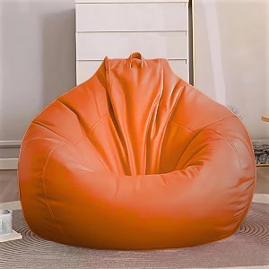 kam39s lieu faux leather 4xl bean bag cover withouit beans only color- orange