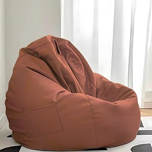 kam39s lieu faux leather 4xl bean bag cover withouit beans only color- tan