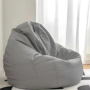 kam39s lieu faux leather 4xl bean bag cover withouit beans only color- grey