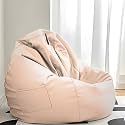 KAM'S LIEU Faux Leather 4XL Bean Bag Cover (Withouit Beans) Only Color- (Cream)