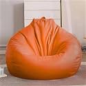 KAM'S LIEU Faux Leather 4XL Bean Bag Cover (Withouit Beans) Only Color- (Orange)