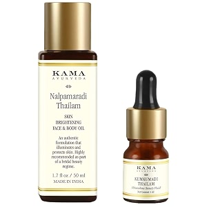 kama ayurveda kumkumadi miraculous beauty fluid ayurvedic night serum amp kama ayurveda nalpamaradi thailam skin brightening treatment- 50 ml