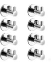 KAMAL Full Brass Angle Valve -FLT|Mirror Finish Faucet for Bathroom & Geysor | With Wall Flanges | Quarter turn movement Angle Cock Faucet (Wall Mount Installation Type)