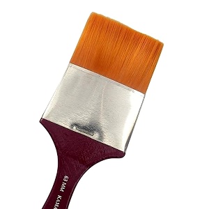 kamal flat chapta golden synthetic hair painting brushes taklon 63mm