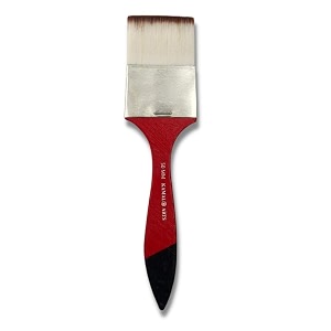 kamal flat wash chapta white brown synthetic hair painting brushes  taklon  50 mm