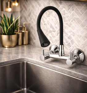 kamal flexible sink mixer - flexo play with 360 degree flexible silicon spout  dual flow pattern hot  cold mixer tap sink mixer faucet wall mount installation type