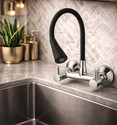 KAMAL Flexible Sink Mixer - Flexo Play (With 360 Degree Flexible Silicon Spout & Dual Flow Pattern) Hot & Cold Mixer Tap Sink Mixer Faucet (Wall Mount Installation Type)