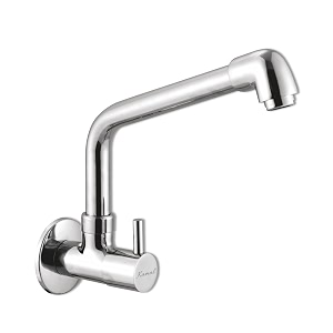 kamal sink cock flt swivel extended spout elbow type full brass