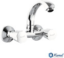 KAMAL Sink Mixer Contessa Neo | Full Brass Heavy with 180 degree Swivel spout Conventional design sink faucet with 90 degree movement | German Tech Aerator Sink Mixer Faucet (Wall Mount Installation Type)