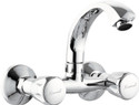 KAMAL Sink Mixer Contessa Prime | Full Brass Heavy with 180 degree Swivel spout Conventional design sink faucet with 90 degree movement | German Tech Aerator Sink Mixer Faucet (Wall Mount Installation Type)