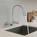 KAMAL Sink Mixer -FLT (Extended Elbow Type) SS Spout|360° Swivel Kitchen Mixer Faucet SS 304 Flexible Chrome Spout | 360 degree Dual flow | Shower & Aerated stream Sink Mixer Faucet