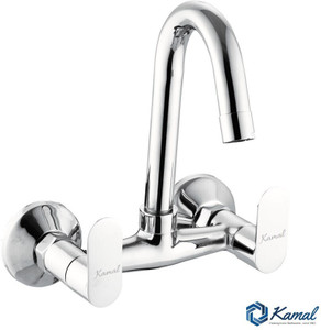 kamal sink mixer opal  brass build heavy with 180 degree swivel spout conventional design sink faucet with 90 degree movement  german tech aerator sink mixer faucet wall mount installation type