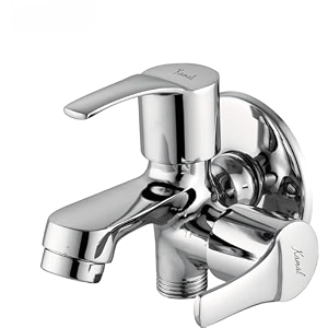 kamal two way bib tap acura eco  aerator amp std 1234 bsp outlet for health faucet washing machine  std 1234 bsp inlet  passion bib cock brass with flange twin elbow valve wall mount installation