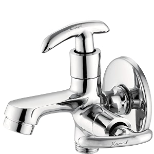 kamal two way bib tap alto elite  aerator amp std 1234 outlet for health faucet washing machine  std 1234 bsp inlet  passion bib cock brass with wall flange twin elbow valve wall mount installation