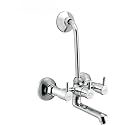 KAMAL Wall Mixer - Elite Eco | Fully Brass | with Provision for Overhead Shower Connection &amp; 165mm Long Bend Pipe | Easy to Use Click Fitting Mixer Faucet (Wall Mount Installation Type)