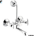 KAMAL Wall Mixer Alto Eco | Fully Brass | With Provision for overhead shower connection and 165mm long bend pipe) | Easy to use click fitting Wall Mixer Faucet (Wall Mount Installation Type)