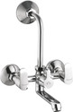 KAMAL Wall Mixer - Curve Eco | Sturdy Brass Build | Mirror Finish | Hot & Cold Shower Mixer | with 165mm Long Bend Pipe | Easy to Use Click Fitting - Wall Mixer Faucet (Wall Mount Installation Type)