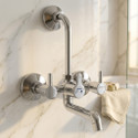 KAMAL Wall Mixer - Elite Eco |Bathroom Mixer with Provision for Overhead Shower connection and 165mm long bend pipe) | Easy to use click fitting Wall Mixer Faucet (Wall Mount Installation Type)