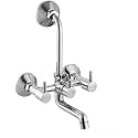 KAMAL Wall Mixer FLT - Prime Novo | Fully Brass | with Provision for Overhead Shower Connection &amp; 165mm Bend Pipe | Easy to Use Click Fitting | Mixer Faucet (Wall Mount Installation Type)