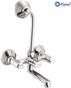 KAMAL Wall Mixer FLUTE Eco | Sturdy Brass Build | Mirror Finish | High Quality Aerator |Hot and Cold Shower Mixer| With 165mm long bend pipe| Easy to use click fitting Wall Mixer Faucet (Wall Mount Installation Type)