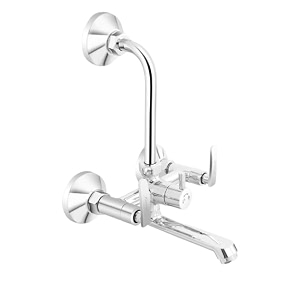 kamal wall mixer - acura eco  fully brass  with provision for overhead shower mixer faucet wall mount installation type