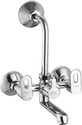 KAMAL Wall Mixer - Milan Eco | Sturdy Brass Build | Mirror Type Finish | Overhead Shower Hot & Cold Water Mixer | 165mm Long Bend Pipe | Wall Mixer Faucet (Wall Mount Installation Type)