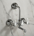 KAMAL Wall Mixer - Oreva Eco | Mirror Type Finish | Sturdy Brass Build | Hot & Cold Shower Mixer | with 165mm Long Bend Pipe | Wall Mounted - Click Fitting Wall Mixer Faucet (Wall Mount Installation Type)