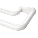 KAMANINA Double Curtain Rod 32 to 58 Inch, White Wrap Around Drapery Rods